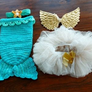 Baby girl mermaid and angel costume
